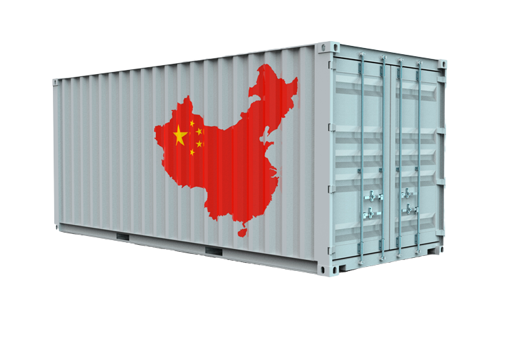 向中国运送货物